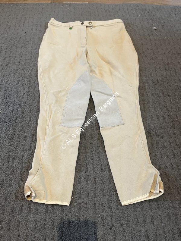 Rhinegold Ladies Cream Jodhpurs - 30"/Size 12