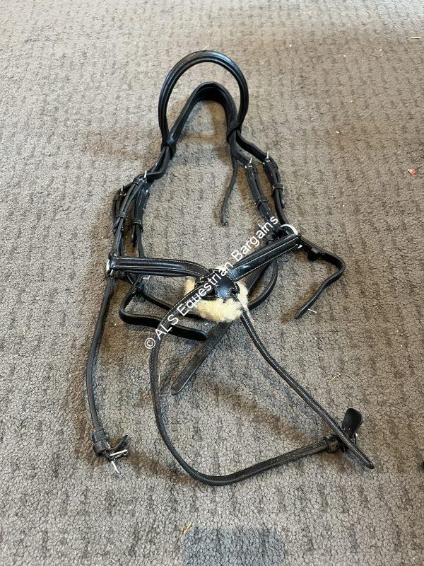 Black Grackle Bridle With Comfort Headpiece - Cob
