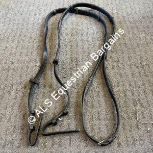 Black Rubber Reins - Cob