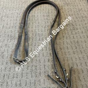 Brown Rubber Reins - Cob
