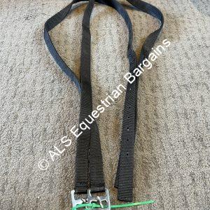 55" Black Nylon Stirrup Leathers
