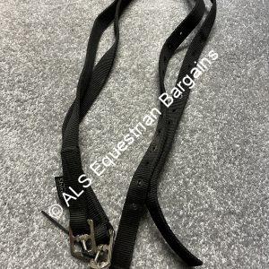 48" Shires Black Nylon Stirrup Leathers