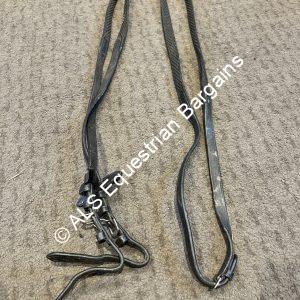 Ecorider Black Rubber Reins - Full