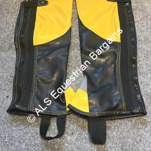 NEW Black & Yellow Half Chaps - Adults XL