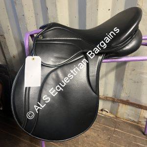 17.5" Clover International Black Synthetic Saddle - Extra Wide