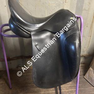 17.5" The Dressage Saddle Company Black Dressage Saddle - Wide