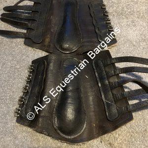 Black Leather Brushing Boots - Cob