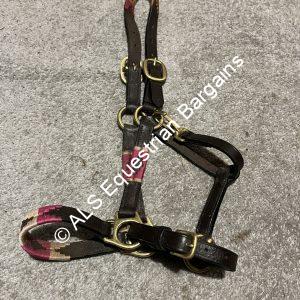Brown Leather Headcollar - Shetland