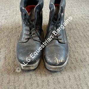V6 Powerwear Black Steel Toe Cap Boots - Size 10