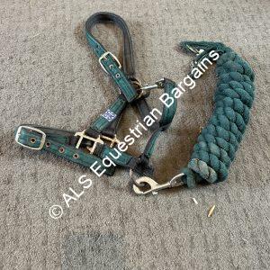 Green Headcollar & Leadrope - Pony