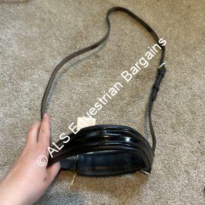 Black Patent Cavesson Noseband - Full