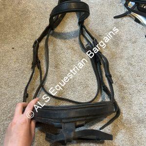 Exselle Black Anatomical Flash Bridle - Full