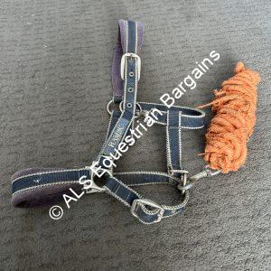 Horseware Rambo Headcollar & Orange Leadrope - Pony