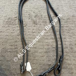 NEW Black Rubber Reins - Full