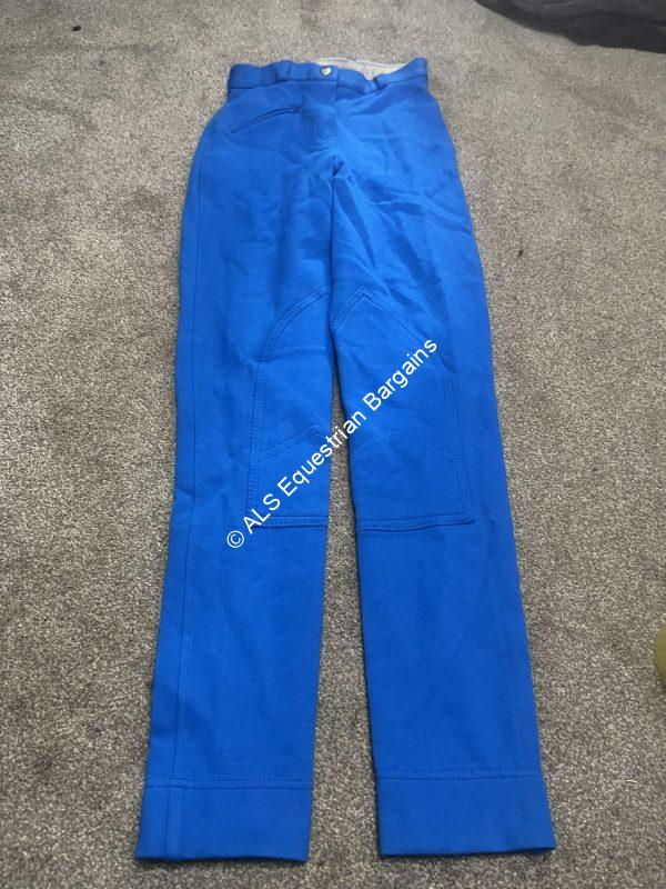NEW HY Ladies Bright Blue Jodhpurs - 24"/Size 6