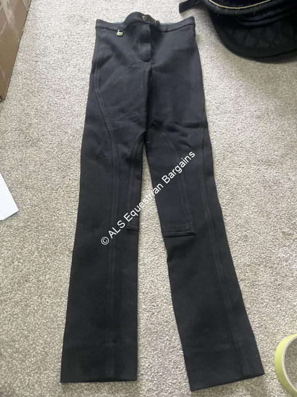Rhinegold Black Ladies Jodhpurs - 24"/Size 6