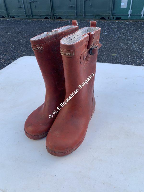 Size 1 Aigle Lined Wellies