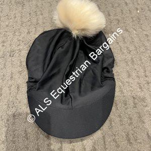Shires Black Hat Silk & Pom Pom