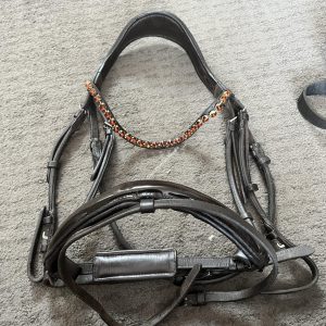 Horze Brown Anatomical Flash Bridle - Extra Full