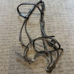 Black Rolled Bridle - Full