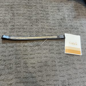 NEW Caldene Brown Cloud Gold Crystal Browband - Pony