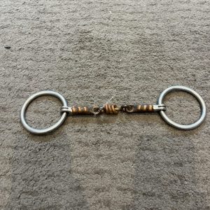 6" Sweet Iron Copper Roller Loose Ring Snaffle