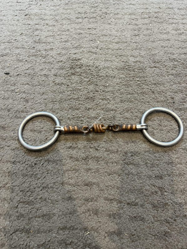 6" Sweet Iron Copper Roller Loose Ring Snaffle
