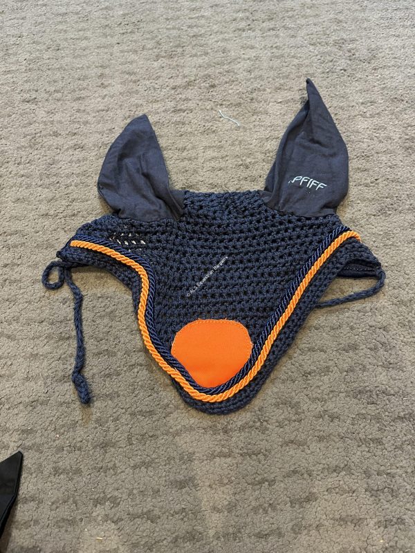 NEW Pfiff Navy Blue & Orange Fly Veil - Full