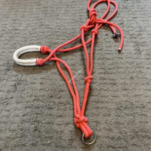 Coral Pink Rope Halter - Full