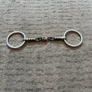 6" Sweet Iron Copper Roller Loose Ring Snaffle