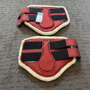 NEW HY Red Sparkle Brushing Boots - Cob