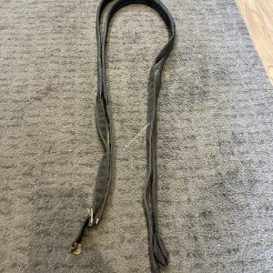 Black Nylon Rubber Reins - Full
