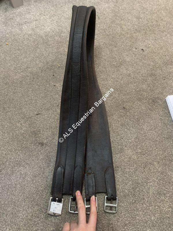 55" Brown Leather Girth