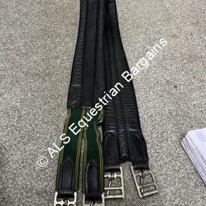 44" Black Leather Girth