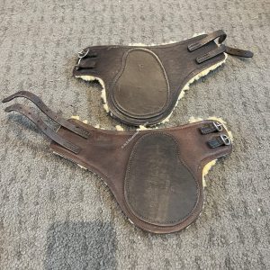 Brown Leather Fetlock Boots - Full