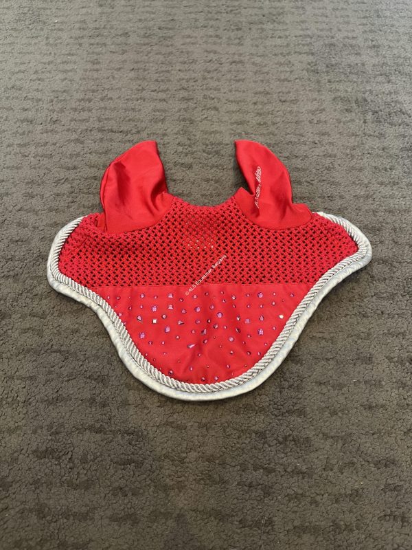 Cavallino Marino Red Fly Veil - Full