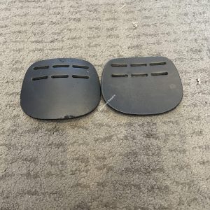 Black Leather Girth Buckle Guards
