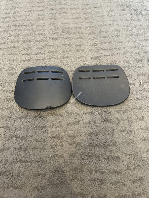 Black Leather Girth Buckle Guards