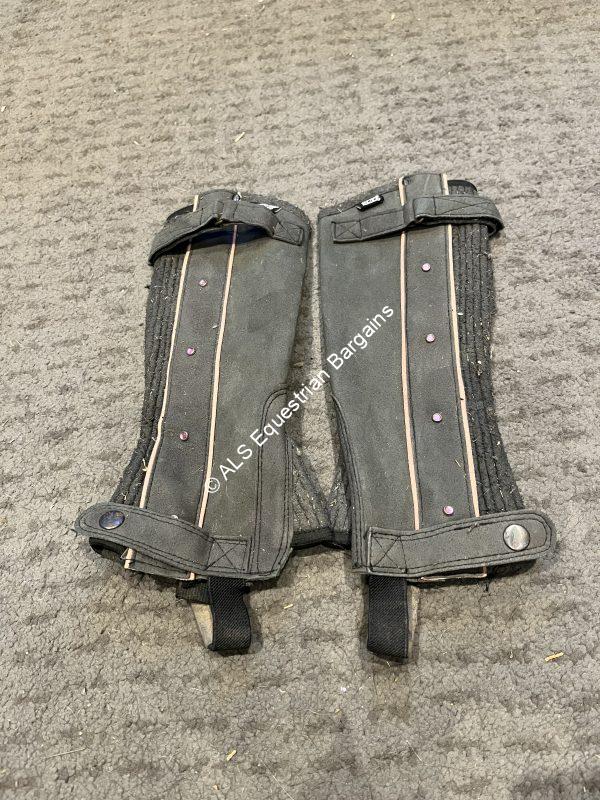 Grey & Pink Half Chaps - Childs Small