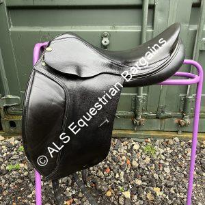 18" Harry Dabbs Jaguar Black Dressage Saddle - Medium Wide