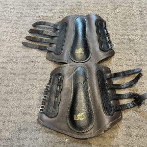 Eldonian Brown Leather Brushing Boots - Pony