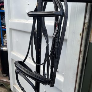 NEW Salamo Black Anatomical Flash Comfort Bridle & Reins - Cob