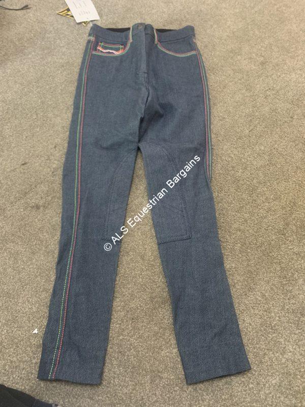 NEW Loveson Childs Denim Jodhpurs - 24"/Age 7-8yrs