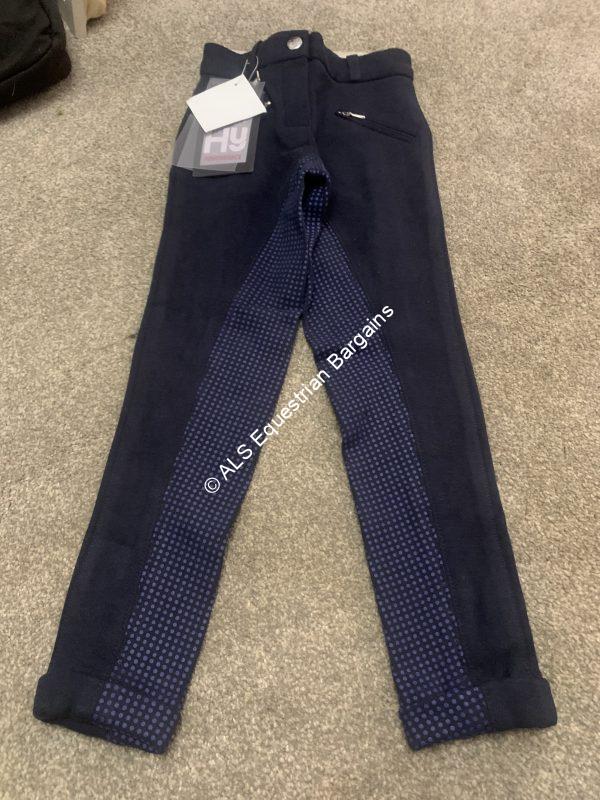 NEW HY Childs Navy Jodhpurs - 18"/Age 3-4yrs