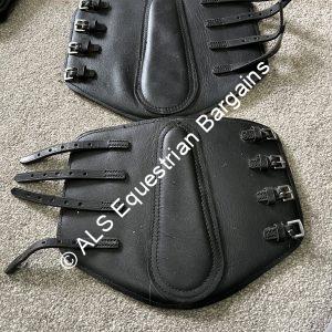 Black Leather Brushing Boots - Full