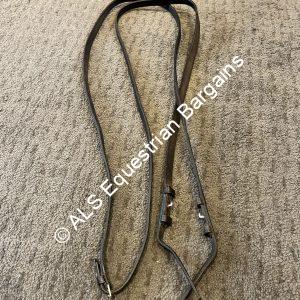 Jeffries Black Leather Reins - Full
