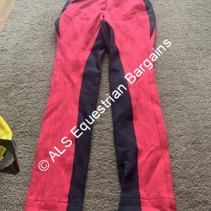 NEW Tagg Ladies Pink/Blue Jodhpurs - 26"/Size 8