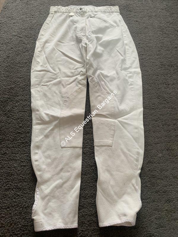 GS White Ladies Breeches - 28"/Size 10