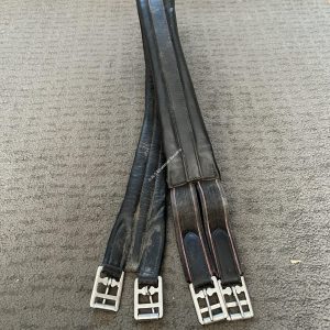 46" Black Leather Girth