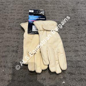 NEW Rides Trend Beige Fleece Lined Gloves - Small